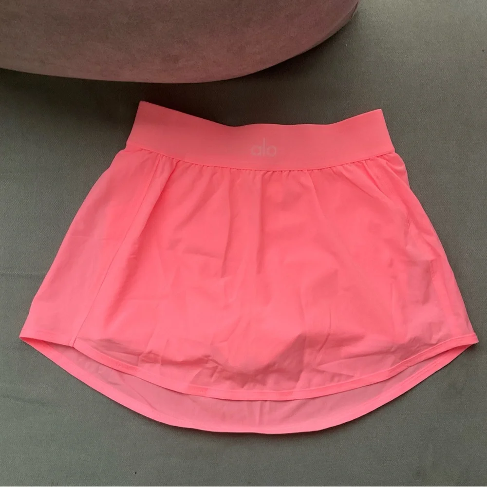 Alo Yoga Match Point Tennis Skirt Neon Bubblegum XXS